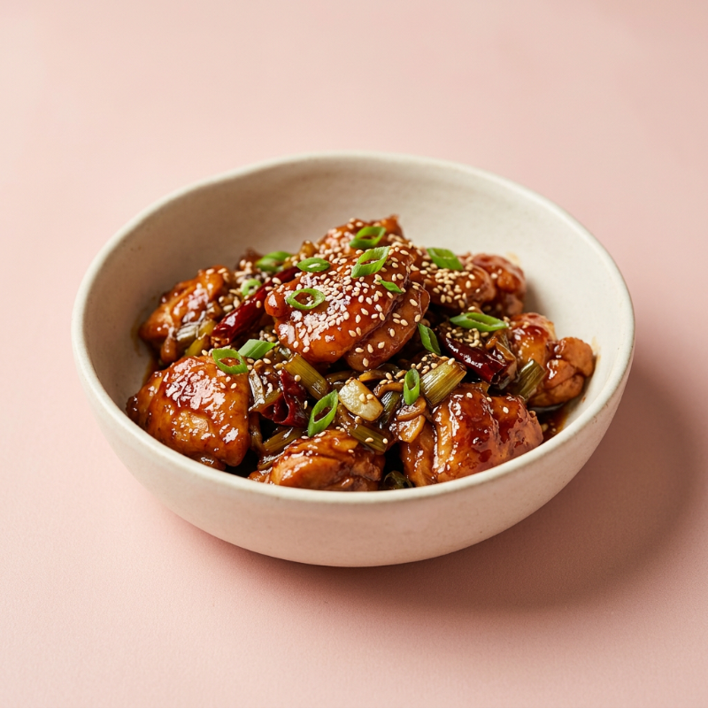 General Tso’s Chicken, plated