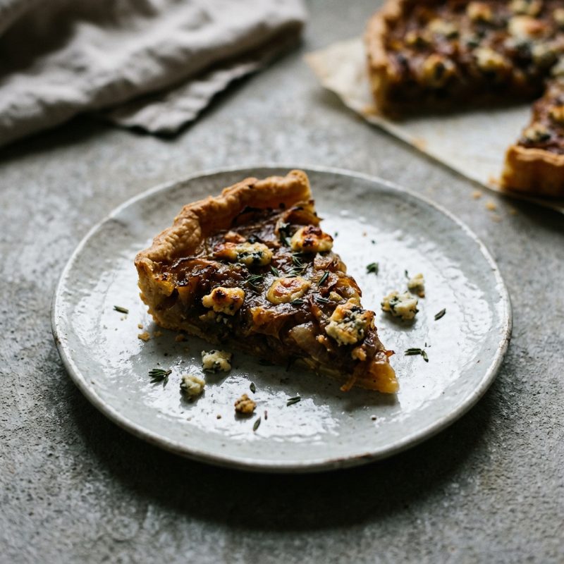 Onion Tart, plated