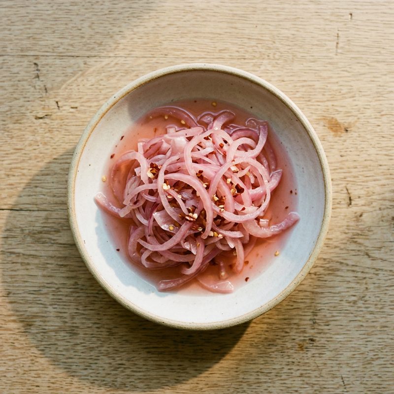 Quick-Pickled Onions, plated