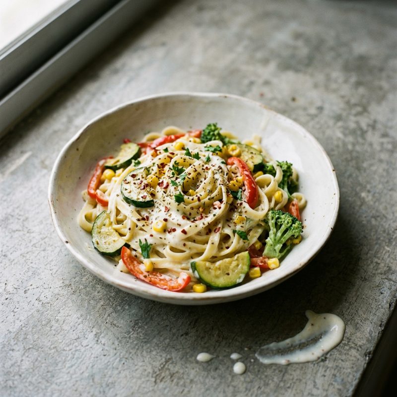 The Tastiest White Sauce Pasta Recipe, plated