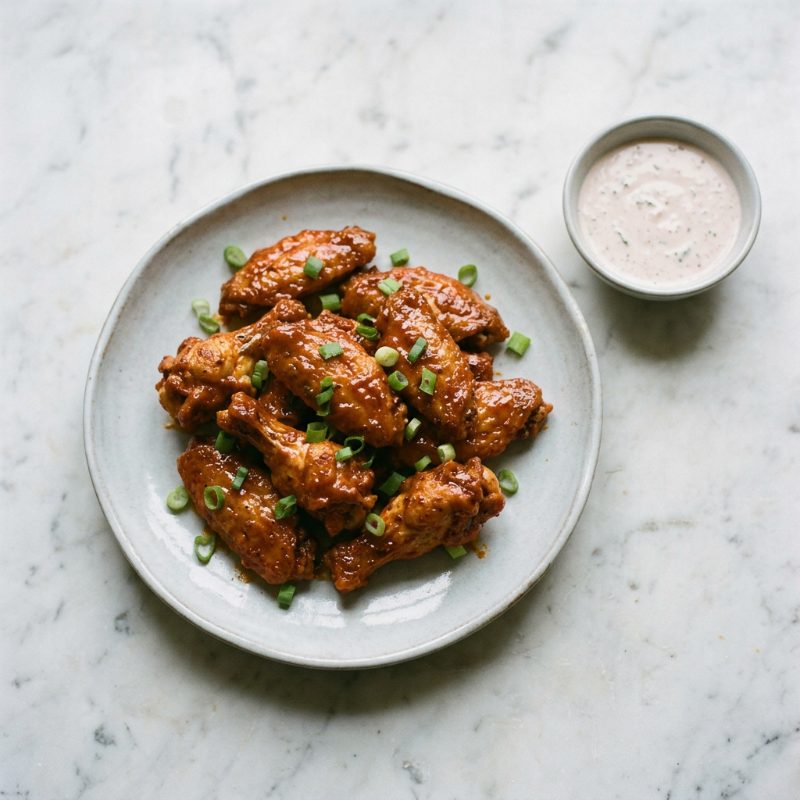 Tikka Masala Wings Recipe, plated