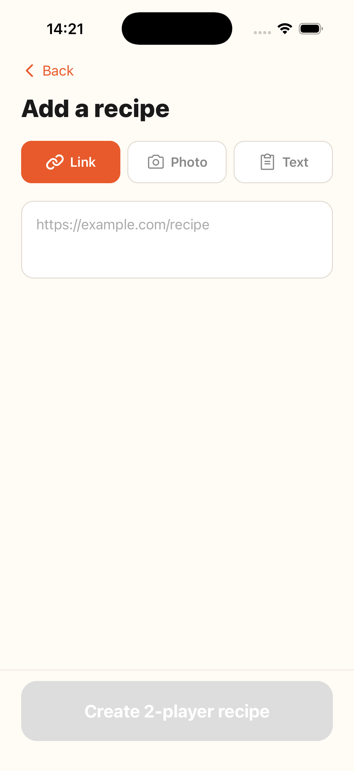 Add any recipe in Nommer