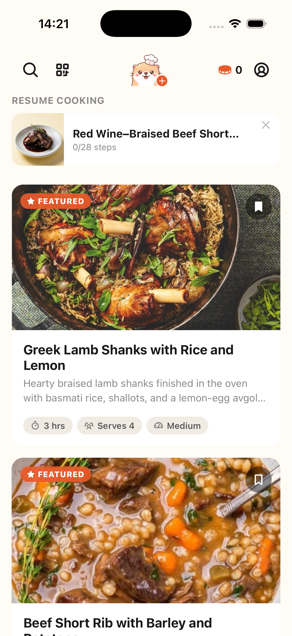 Nommer recipe feed