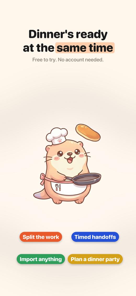 Dinner's ready at the same time