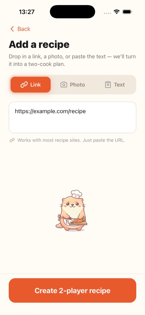 Add any recipe in Nommer